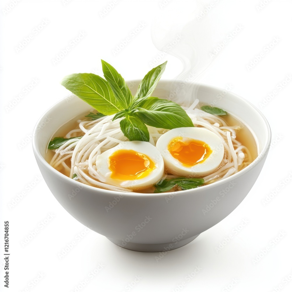 steaming bowl of pho broth rice noodles steaming bowl of pho broth rice noodles