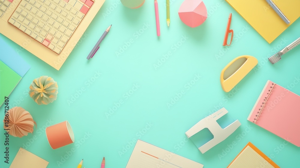 financial overview flat design top view minimalist theme animation colored pastel financial overview flat design top view minimalist theme animation colored pastel