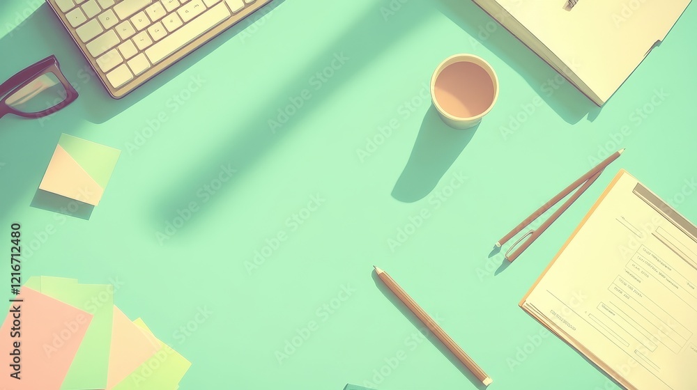 financial overview flat design top view minimalist theme animation colored pastel financial overview flat design top view minimalist theme animation colored pastel