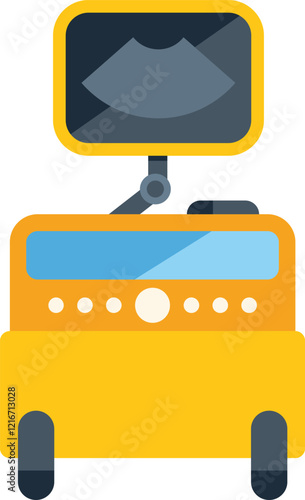 Ultrasound machine displaying a fetus on its screen, representing prenatal care and pregnancy monitoring