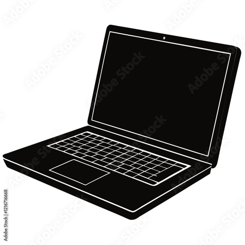 laptop isolated on white background