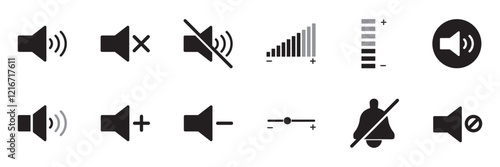 sound speaker volume icon set.