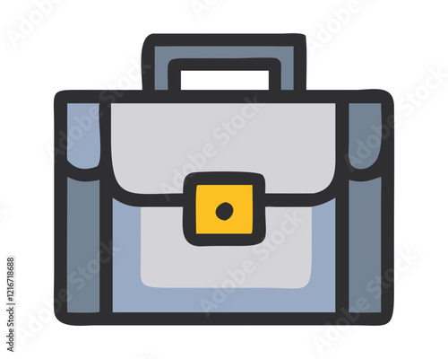 Business Briefcase Icon - Professional Work Bag Illustration