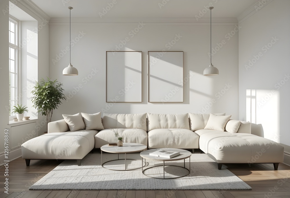Frame mockup, ISO A paper size. Living room wall poster mockup. Interior mockup with house background. Modern interior design. Frame mockup, ISO A paper size. Living room wall poster mockup. Interior mockup with house background. Modern interior design.