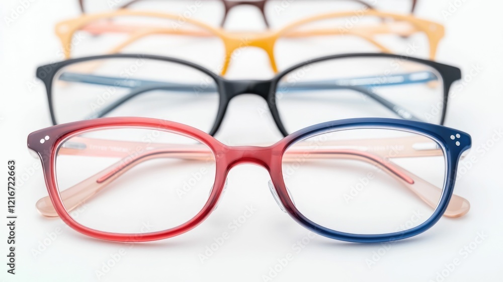 Stylish Eyeglass Customization with Trendy Optical Frames and Product display showcasing a variety of colorful and modern eyeglass frames and for a personalized vision experience Stylish Eyeglass Customization with Trendy Optical Frames and Product display showcasing a variety of colorful and modern eyeglass frames and for a personalized vision experience