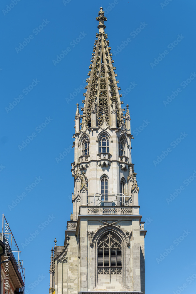 detail of the tower Konstanz Minster or Konstanz Cathedral ..in Konstanz Constance, Germany detail of the tower Konstanz Minster or Konstanz Cathedral ..in Konstanz Constance, Germany