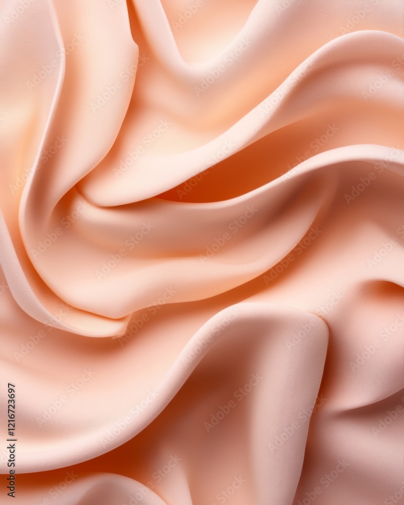 Obraz premium Dreamy Pastel Marshmallow Textures Curved Fabric-Inspired Visuals in Soft Pink - Modern Dessert Decor and Aesthetic Branding for Sweet Treat Businesses