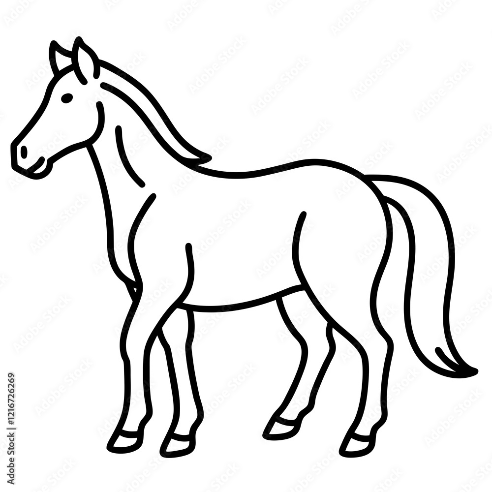 horse line art vector horse line art vector