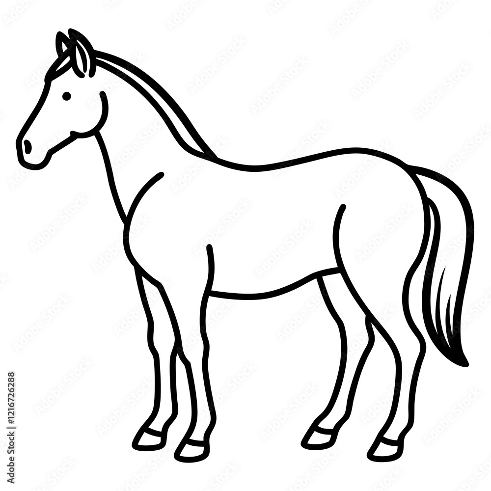 horse line art vector horse line art vector