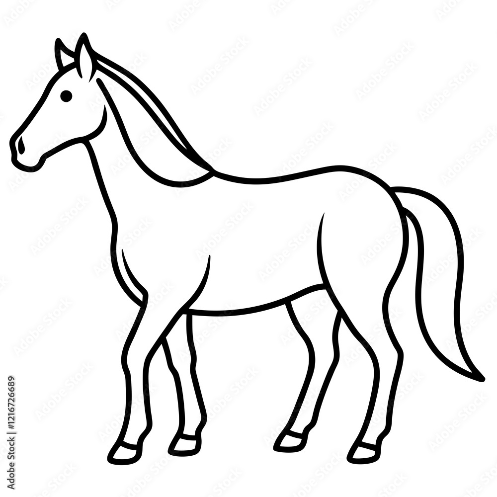 horse line art vector horse line art vector