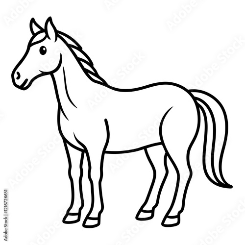 Wallpaper Mural horse line art vector Torontodigital.ca