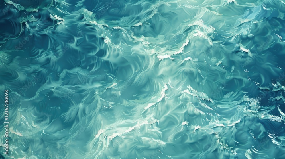 Abstract depiction of water waves in varying shades of blue and white. Abstract depiction of water waves in varying shades of blue and white.