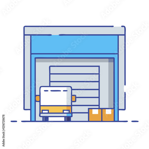 loading dock icon, loading dock vector illustration-simple illustration of loading dock, perfect for loading dock logos and icons