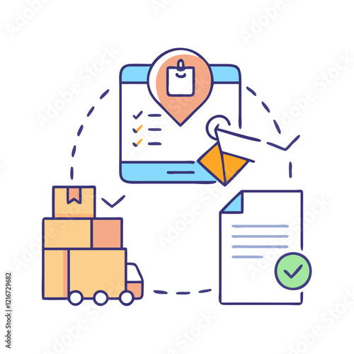 order dispatch icon, order dispatch vector illustration-simple illustration of order dispatch, perfect for order dispatch logos and icons