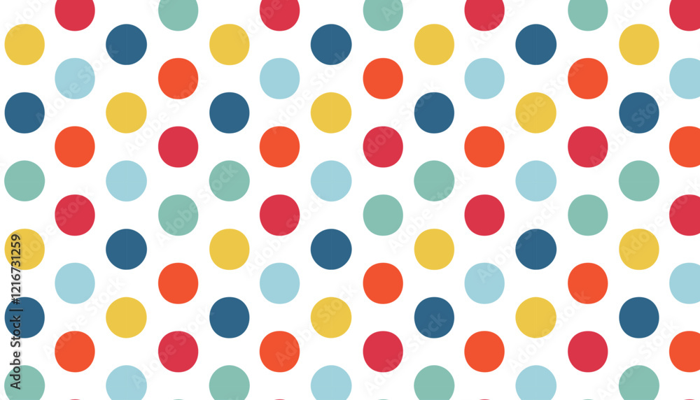 Seamless pattern with colorful polka dots on a white background Seamless pattern with colorful polka dots on a white background