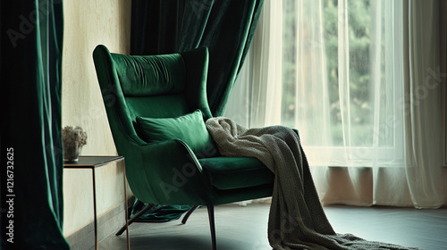 Luxurious Swivel Accent Chair in Modern Interior