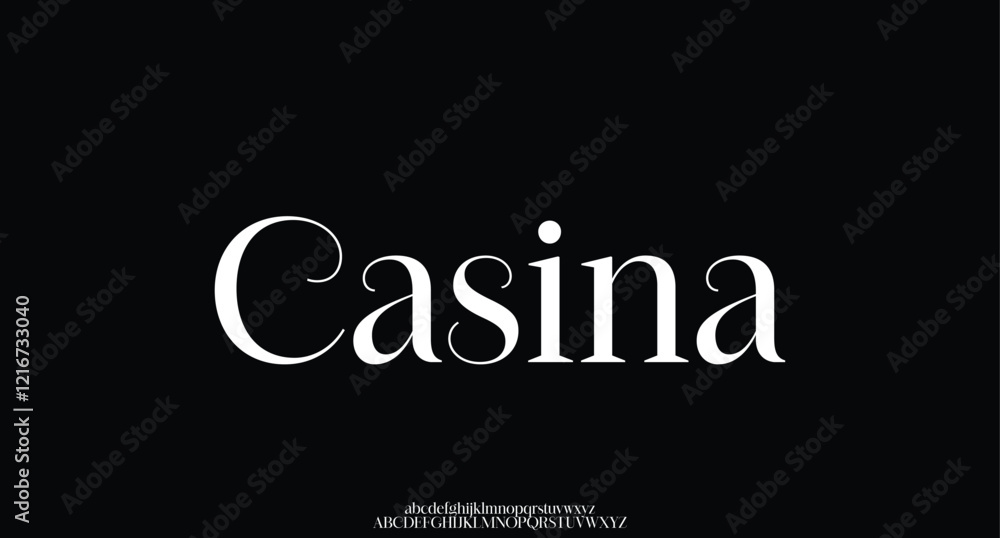 Elegant beautiful classic classy modern serif alphabet font typeface typography. Vector Illustrator editable.
Elegant beautiful classic classy modern serif alphabet font typeface typography. Vector Illustrator editable.