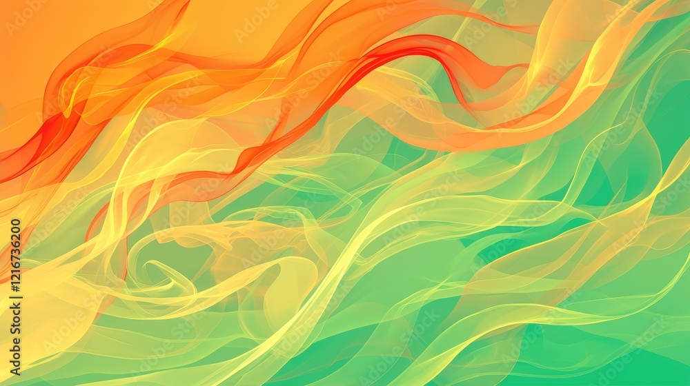 Abstract waves of color blending in warm tones, creating a dynamic visual flow. Abstract waves of color blending in warm tones, creating a dynamic visual flow.