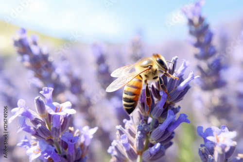 Bee Flower Nature Serene Tranquil Peaceful