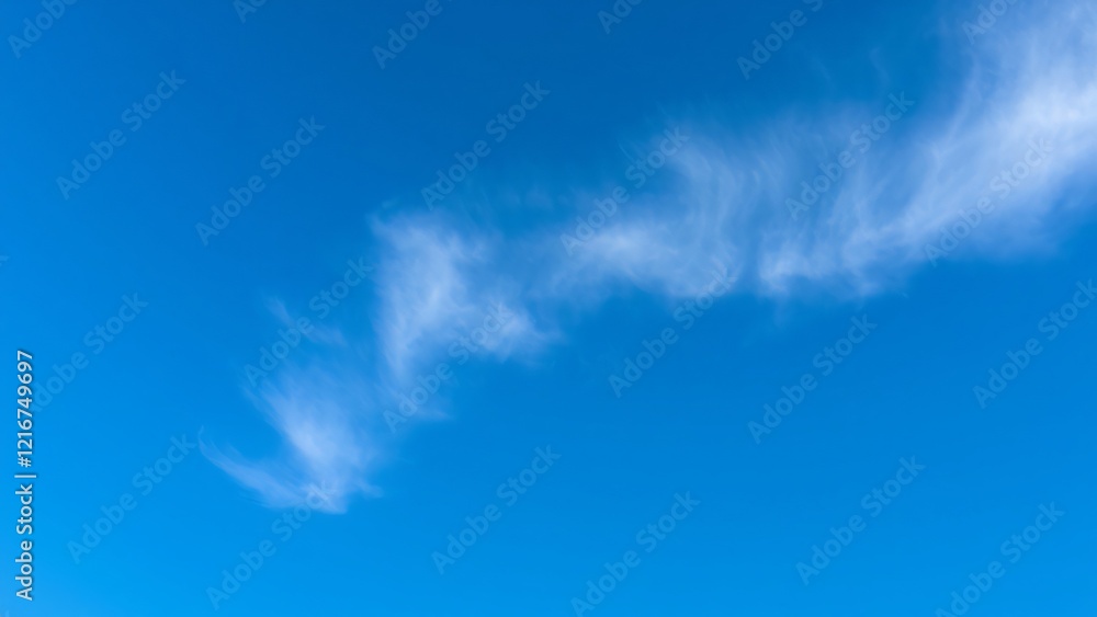 Serene Blue Sky with Wispy Cirrus Clouds Serene Blue Sky with Wispy Cirrus Clouds