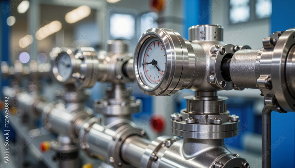 Industrial cooling system valve control in operational area, efficiency Industrial cooling system valve control in operational area, efficiency