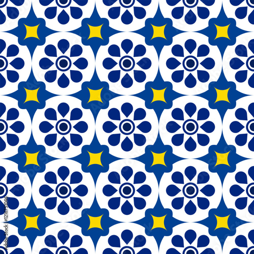 Vector illustration of an ethnic geometric pattern. Bohemian seamless pattern. Embroidery. Seamless traditional design pattern for fabrics, backgrounds, carpets, wallpapers, clothes, and pillowcases.