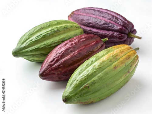 Wallpaper Mural cocoa beans with pod isolated on white background. Torontodigital.ca