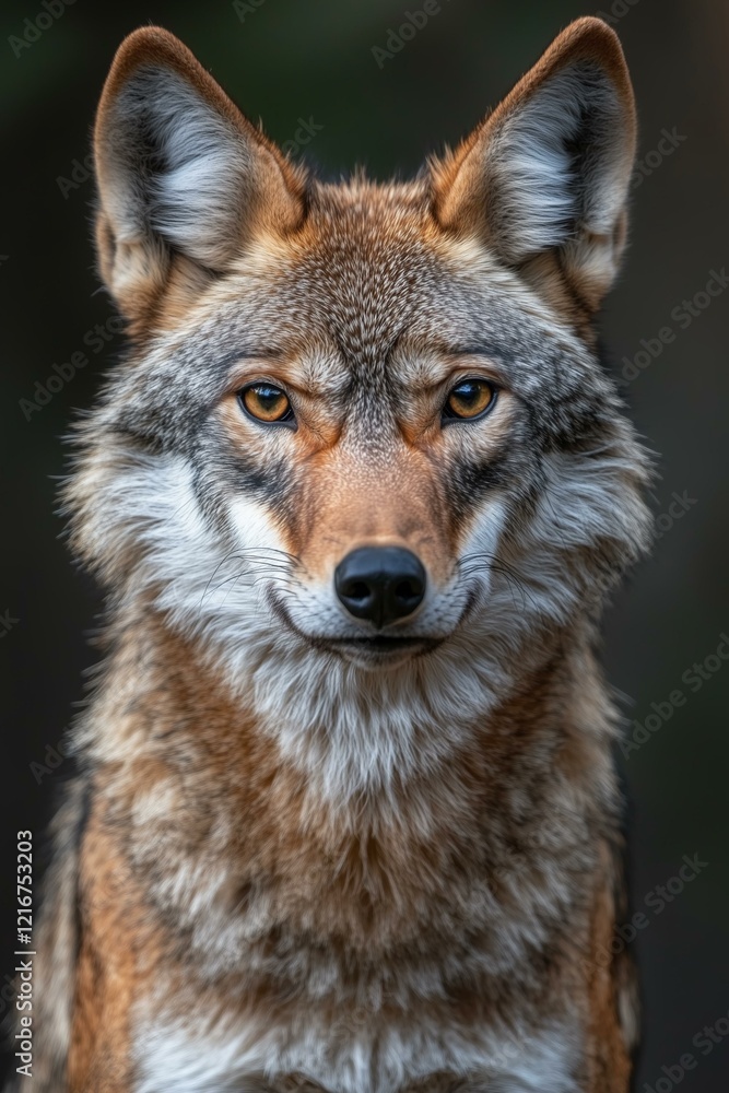Portrait of a Majestic Wolf With Realistic Fur Texture, Artistic Style Portrait of a Majestic Wolf With Realistic Fur Texture, Artistic Style
