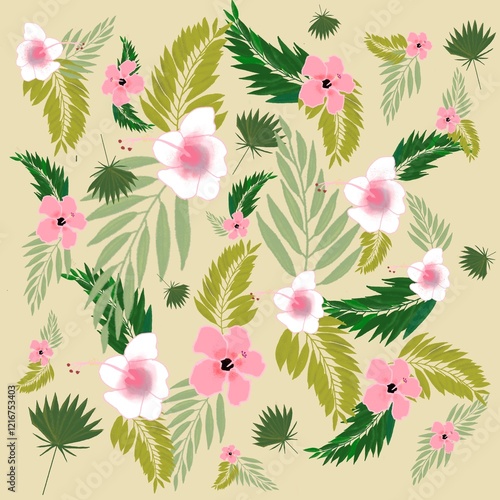 Pattern with flowers