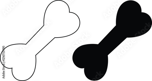 Bone silhouette icon set. Human anatomy icon isolated on transparent background. Bone sign illustration pictogram. Skeleton business effect concept for app and website.