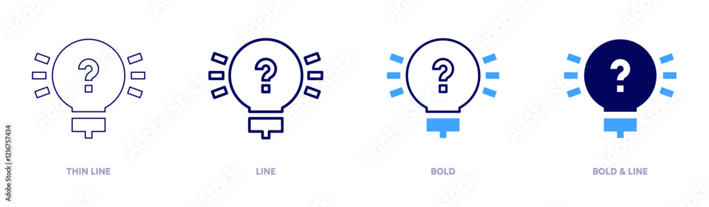 Challenge idea icon in 4 different styles. Thin Line, Line, Bold, and Bold Line. Duotone style. Editable stroke Challenge idea icon in 4 different styles. Thin Line, Line, Bold, and Bold Line. Duotone style. Editable stroke