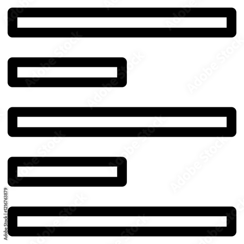 left alignment single icon