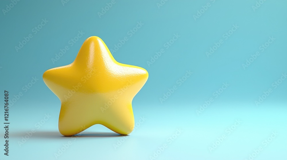 A bright yellow star shape stands out against a soft blue background, ideal for creative design projects and promotions. A bright yellow star shape stands out against a soft blue background, ideal for creative design projects and promotions.