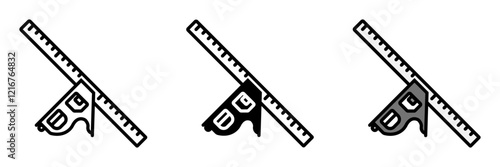 Carpenter's square ensures accurate right angles and measurements for woodworking or construction projects.