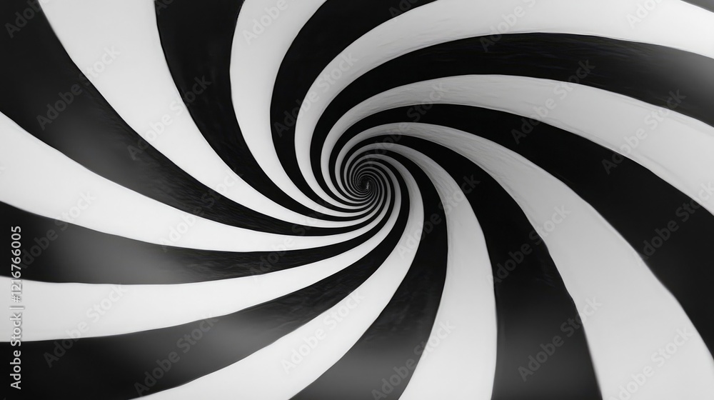 custom made wallpaper toronto digitalA mesmerizing black and white spiral pattern creating a sense of depth and movement.
