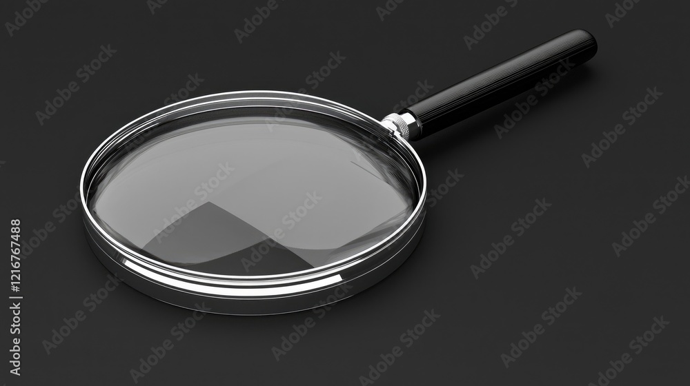 A shiny magnifying glass on a dark surface, symbolizing clarity, scrutiny, and attention to detail in analysis. A shiny magnifying glass on a dark surface, symbolizing clarity, scrutiny, and attention to detail in analysis.