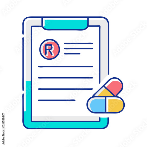 prescription icon, prescription vector illustration-simple illustration of prescription, perfect for prescription logos and icons