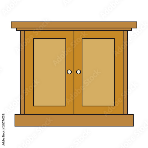 sideboard vector illustration