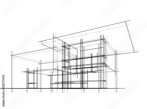 sketch of a building