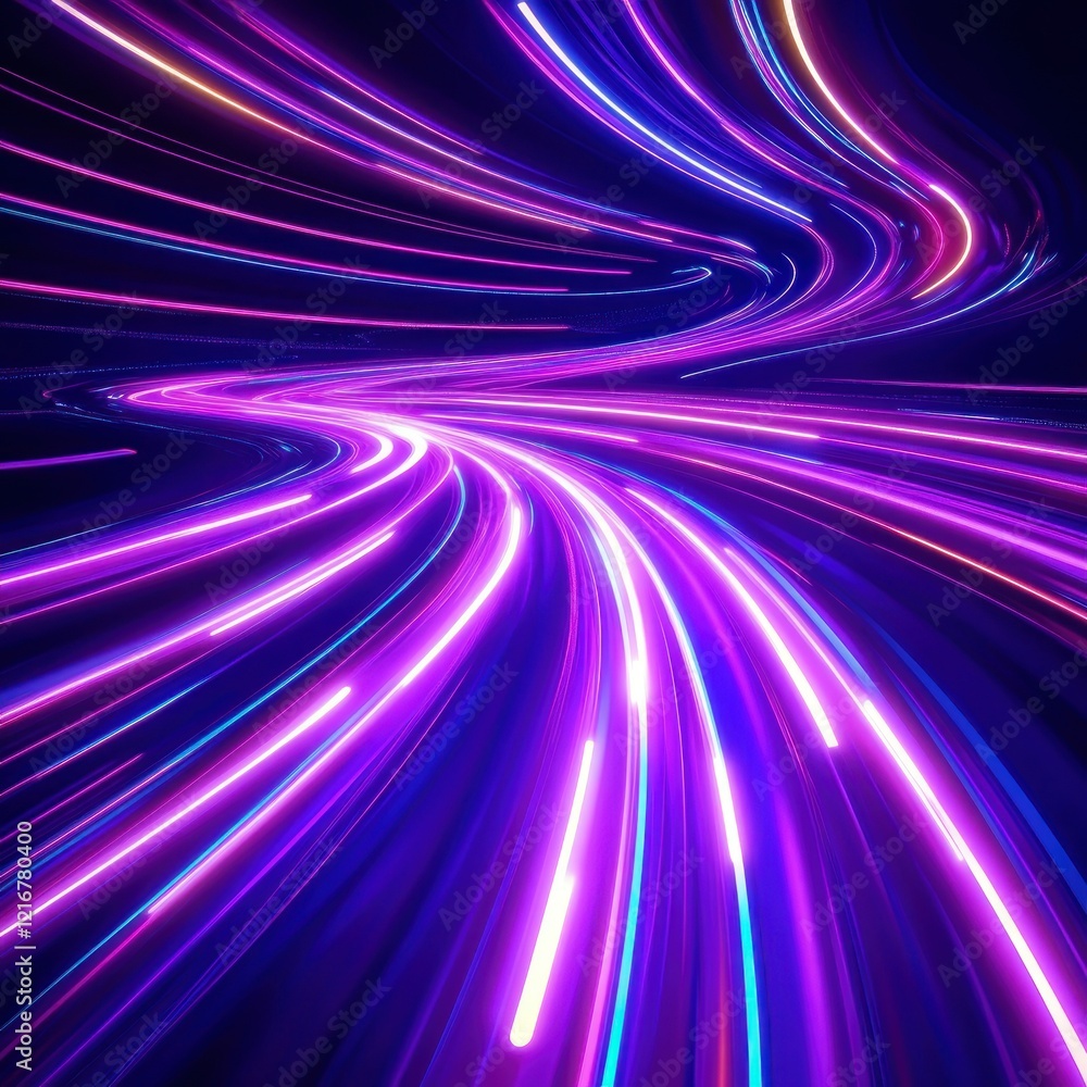 Abstract swirling light trails, cosmic speed, technology background, futuristic design Abstract swirling light trails, cosmic speed, technology background, futuristic design