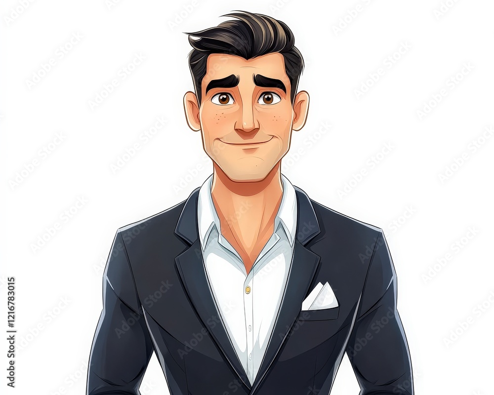 Professional Young Man in Suit with a Confident Expression Professional Young Man in Suit with a Confident Expression