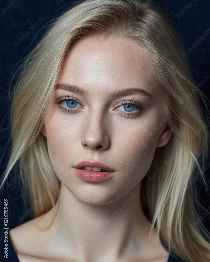 Naklejka premium Elegant Woman with Blonde Hair