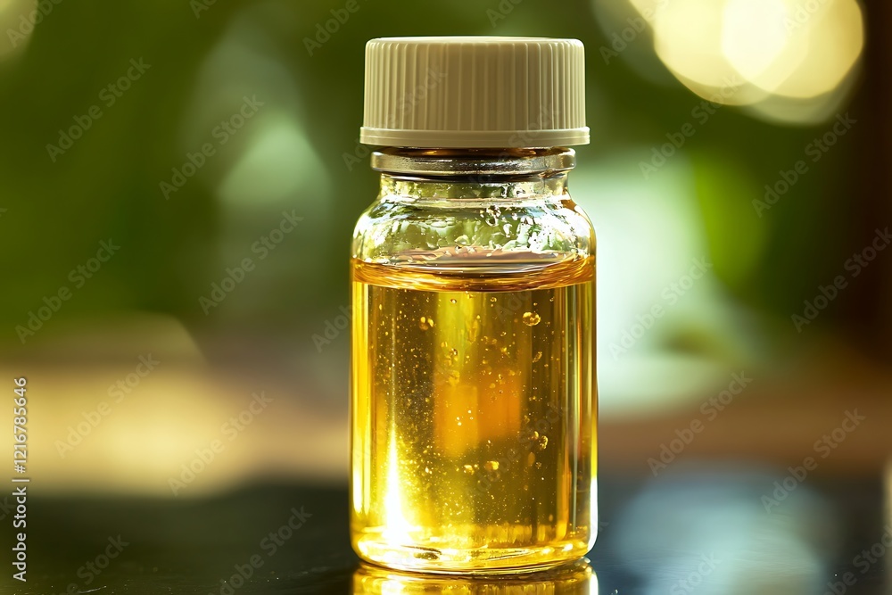 Golden Liquid in a Bottle - Natural Elixir Golden Liquid in a Bottle - Natural Elixir