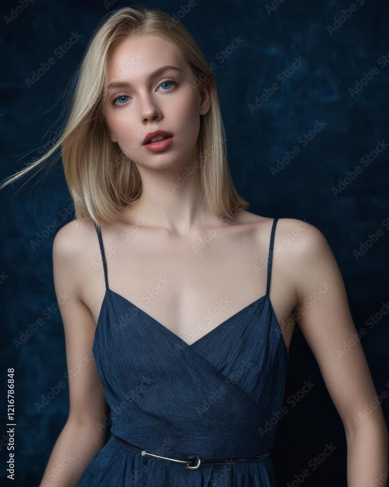 Fototapeta premium Classic Portrait with Radiant Charm
