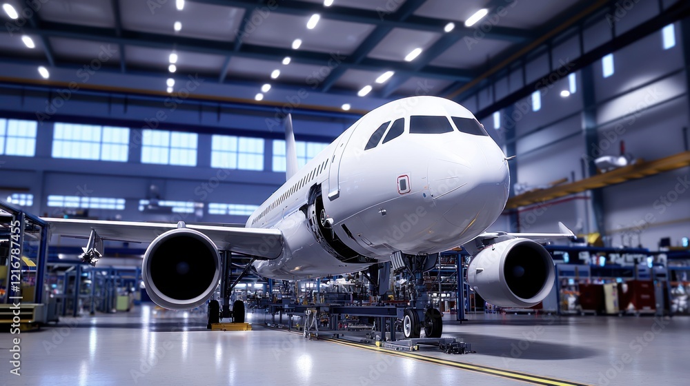 Airplane in a hangar Airplane in a hangar