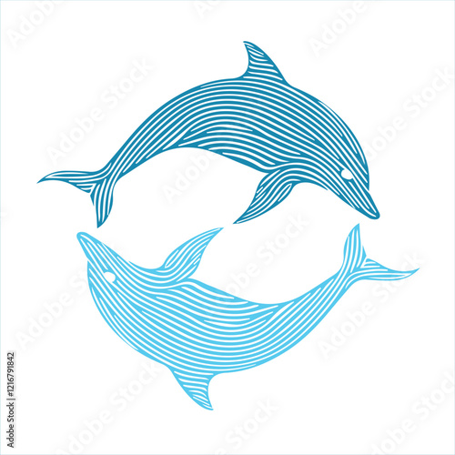 Stylized Dolphin Logo photo