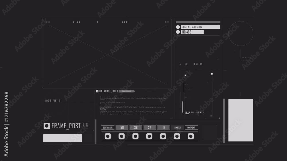FUI hud element with transparent background