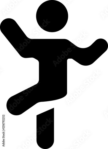 Dancing people icon.Trendly dance,tango,break dance happy dancing people icon. Disco dance lifestyle vector pictograms.Active lifestyle people and vitality vector icon.Modern dance class vector.