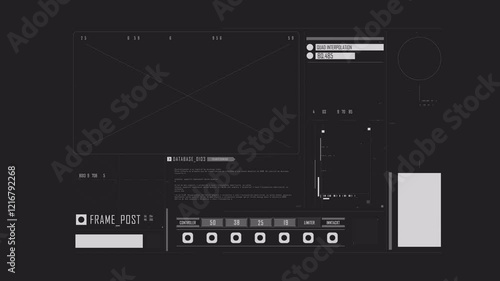 FUI hud element with transparent background