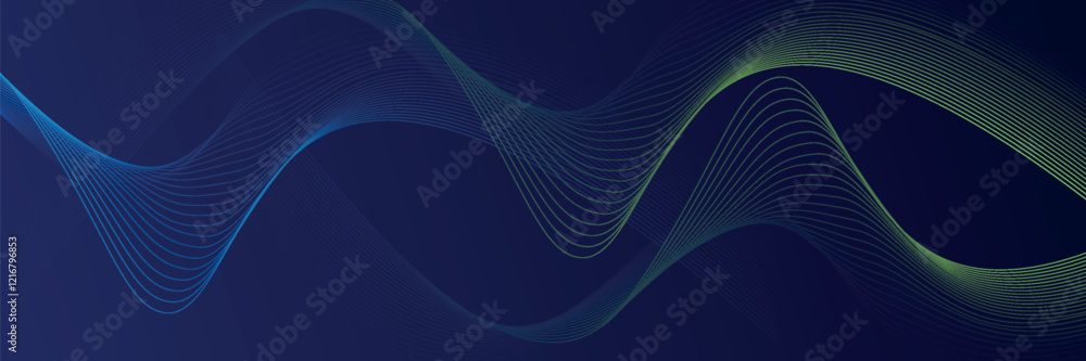 Abstract glowing wave lines on dark blue background. Dynamic wave pattern. Modern flowing wavy lines. Futuristic technology concept. Abstract glowing wave lines on dark blue background. Dynamic wave pattern. Modern flowing wavy lines. Futuristic technology concept.